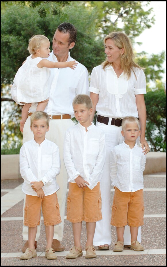 Cristina d'Espagne et Iñaki Urdangarin au palais Marivent à Palma de Majorque en août 2006