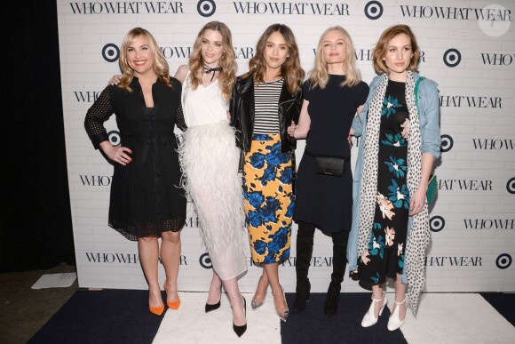 Hillary Kerr, Jaime King, Jessica Alba, Kate Bosworth et Katherine Power assistent à la soirée de lancement de la collection de Who What Wear pour Target à l'ArtBeam. New York, le 27 janvier 2016.