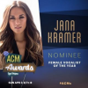 Jana Kramer est nominée dans la catégorie Interprète féminine de l'année aux ACM Awards. Elle a accueilli le 31 janvier 2016 son premier enfant, une fille prénommée Jolie.