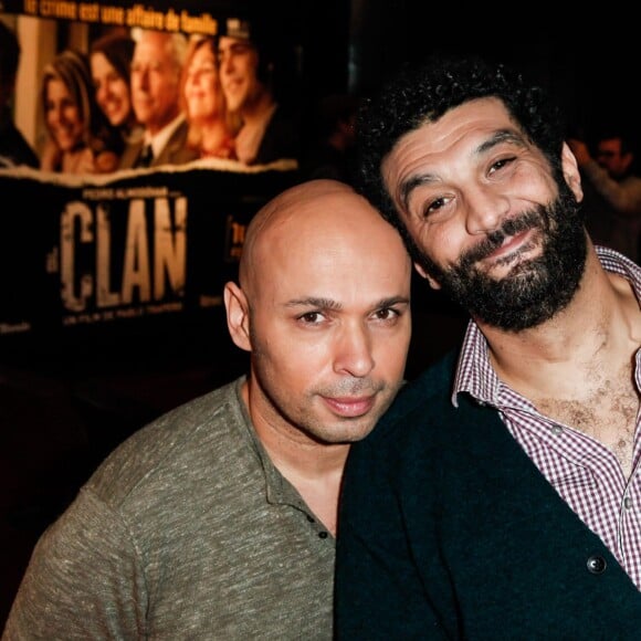 Eric Judor et Ramzy Bédia à la première du film La Tour 2 Contrôle Infernale, à Paris, le 1er Février.