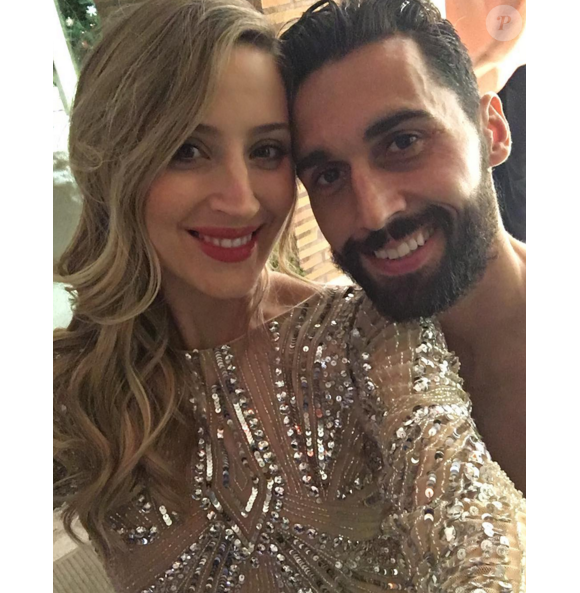 Carlota Ruiz, l'épouse du footballeur Alvaro Arbeloa, enceinte de son troisième enfant - janvier 2016