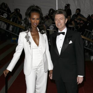 David Bowie et sa femme Iman au Costume Institute Gala à New York le 7 mai 2007.