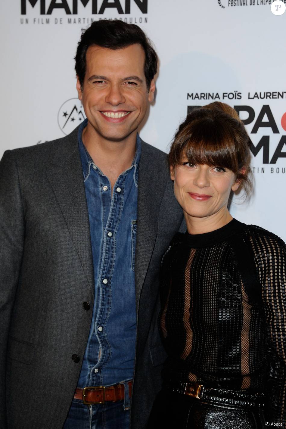 Laurent Lafitte et Marina Fois à la première de Papa ou Maman à Paris