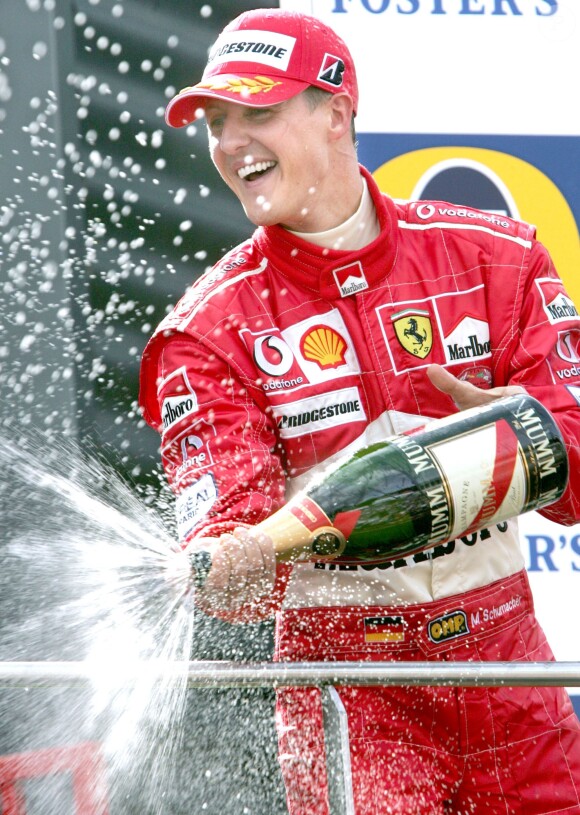 Michael Schumacher après le Grand Prix de Belgique, le 29 août 2004 à Spa