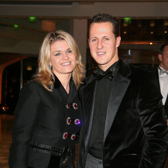 Michael Schumacher et Corinna lors du gala de la FIA à Monaco le 8 décembre 2006