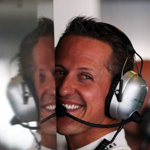 Michael Schumacher sur le circuit de Yas Marina à Abu Dhabi, le 2 novembre 2012