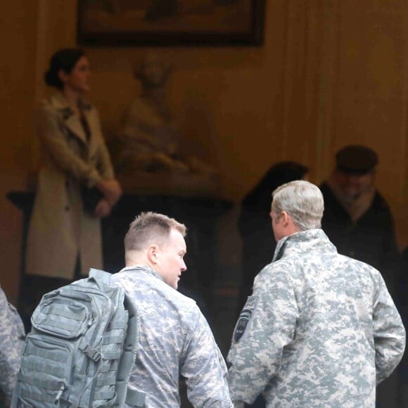 Exclusif - L'acteur Brad Pitt sur le tournage de "War Machine" à Paris. Le 31 janvier 2016.