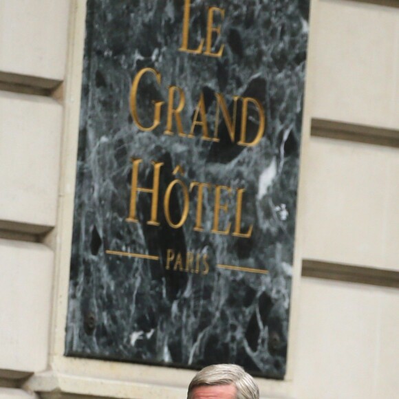 Exclusif - L'acteur Brad Pitt sur le tournage de "War Machine" à Paris. Le 31 janvier 2016.