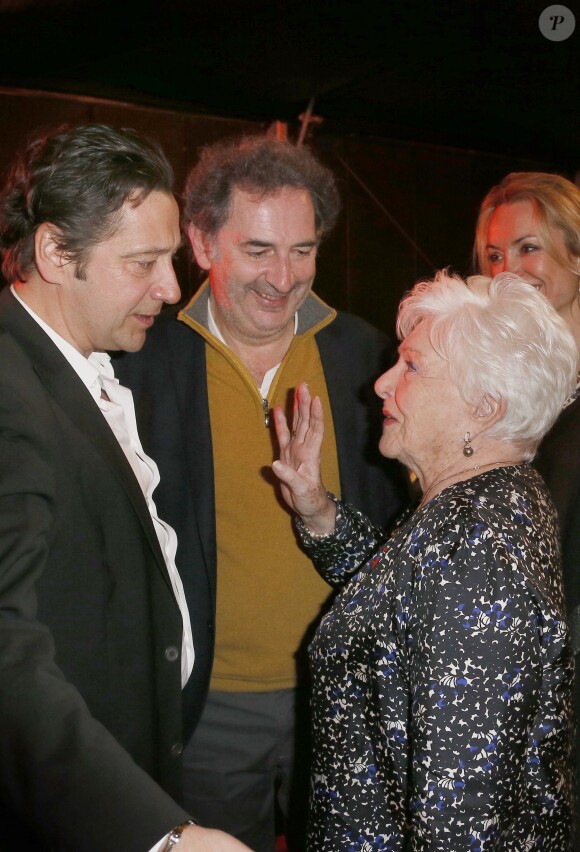 Laurent Gerra, François Morel et Line Renaud - Soirée de clôture du 18ème Festival des créations télévisuelles de Luchon le 6 février 2016. © Patrick Bernard/Bestimage