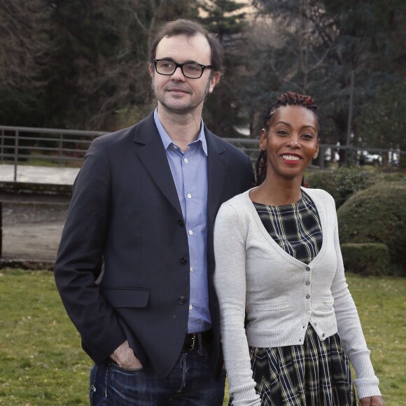 L'actrice Dorylia Calmel et L'acteur Eric Berger - Photocall du film "Le zèbre" lors du 18ème Festival des créations télévisuelles de Luchon le 6 février 2016. © Patrick Bernard/Bestimage