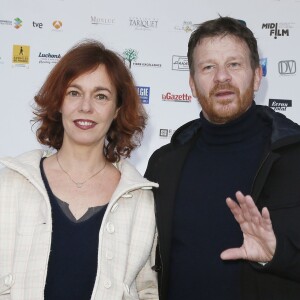 L' acteur Philippe Lelièvre et Julie Jézéquel pour " Bébés volés " lors du 18ème Festival des créations télévisuelles de Luchon, le 5 février 2016. © Patrick Bernard/Bestimage