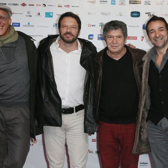 Les acteurs Samuel Le Bihan, Rodrigue Faucin , Lionnel Astier, Mikaël Fitoussi pour " Alex Hugo soleil noir " lors du 18ème Festival des créations télévisuelles de Luchon, le 5 février 2016. © Patrick Bernard/Bestimage