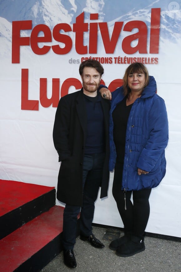 Les acteurs Thierry Frémont et Michèle Bernier pour " Acusé " lors du 18ème Festival des créations télévisuelles de Luchon, le 5 février 2016. © Patrick Bernard/Bestimage