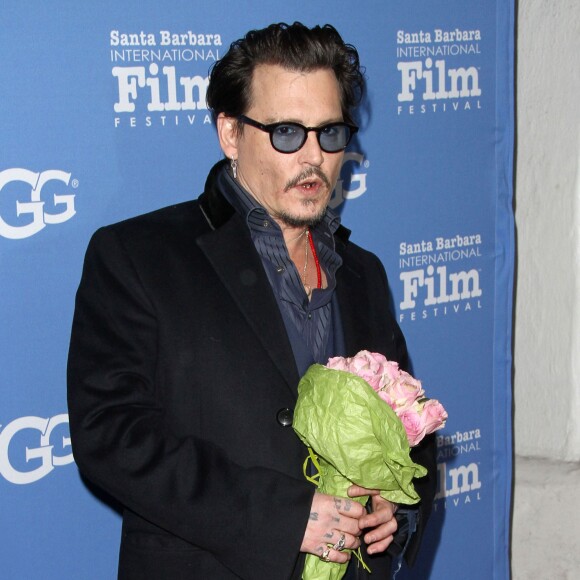 Johnny Depp au 31ème festival du film de Santa Barbara au Arlington Theater à Los Angeles le 4 février 2016.