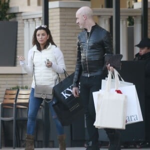 Exclusif -  Eva Longoria et son fiancé Jose Antonio Baston sont allés faire du shopping chez Barneys New York.  Le 31 janvier 2016