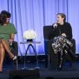 Michelle Obama et Lena Dunham à l'American Magazine Media Conference à New York, le 2 février 2016.
