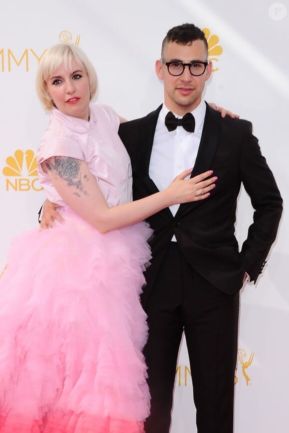 Lena Dunham et Jack Antonoff aux Emmy Awards à Los Angeles, le 25 août 2014.