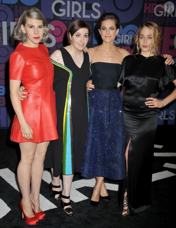Zosia Mamet, Lena Dunham, Jemima Kirke et Allison Williams à l'avant-première de la saison 4 de "Girls" à New York, le 5 janvier 2015.