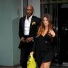 Khloé Kardashian et Lamar Odom à la sortie de leur hôtel de New York, le 30 avril 2012