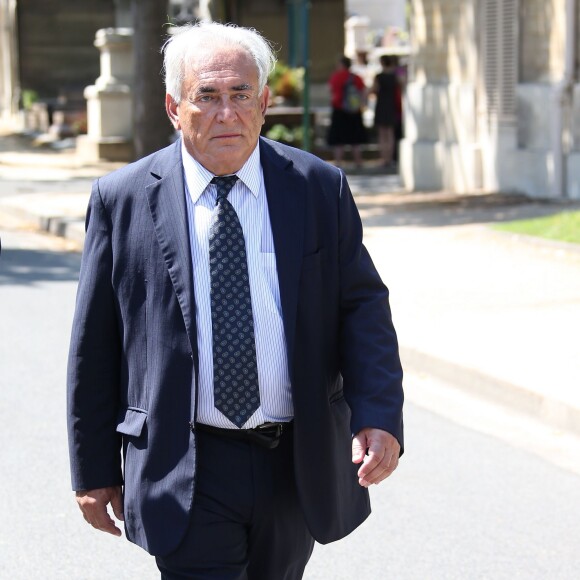 Dominique Strauss Kahn - Obseques de Valerie Lang au cimetiere du Pere Lachaise a Paris. Le 25 juillet 2013