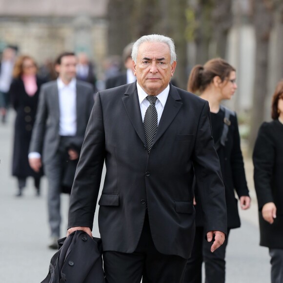Dominique Strauss Kahn - Obseques de Antoine Veil au cimetiere du Montparnasse a Paris. Le 15 avril 2013