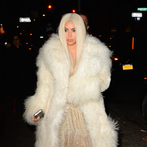 Kim Kardashian arrive au 'Nigril Jamaican Restaurant', à New York, le 11 février 2016