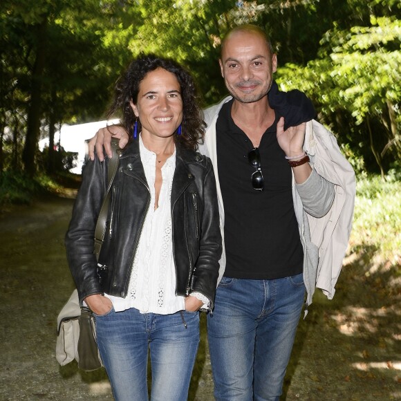 Mazarine Pingeot et son amoureux Didier Le Bret - 19e édition de "La Forêt des livres" à Chanceaux-près-Loches, le 31 août 2014.