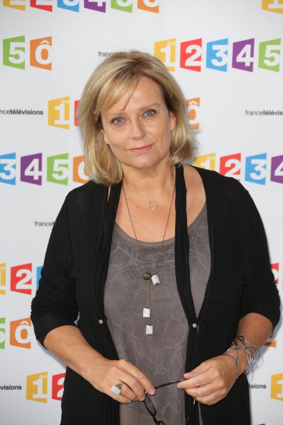 Catherine Matausch - Photocall de la conference de presse de rentrée de France Télévisions au Palais de Tokyo. Août 2012.