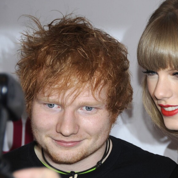 Taylor Swift, Ed Sheeran à la Pre-soiree "Z100's Jingle Ball 2012" au Hammerstein Ballroom a New York. Le 7 decembre 2012