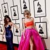 Taylor Swift, Selena Gomez à la 58ème soirée annuelle des Grammy Awards au Staples Center à Los Angeles, le 15 février 2016.