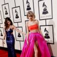 Taylor Swift, Selena Gomez à la 58ème soirée annuelle des Grammy Awards au Staples Center à Los Angeles, le 15 février 2016.