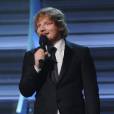 Ed Sheeran remporte le prix de la meilleure chanson lors des Grammy Awards à Los Angeles, le 16 février 2016