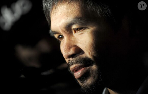 Manny Pacquiao lors de la pesée au Madison Square Garden de New York le 21 janvier 2016 en vue de son combat face à Timothy Bradley le 9 avril prochain au MGM Grand de Las Vegas