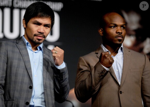 Manny Pacquiao lors de la pesée au Madison Square Garden de New York le 21 janvier 2016 en vue de son combat face à Timothy Bradley le 9 avril prochain au MGM Grand de Las Vegas