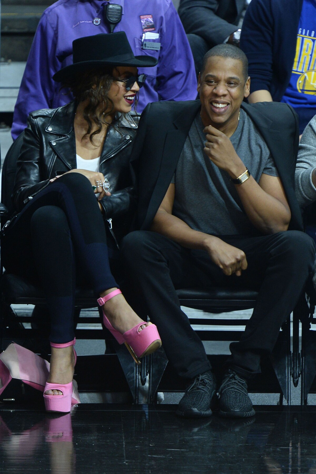 Photo : Beyoncé et Jay-Z au Staples Center de Los Angeles lors de la ...