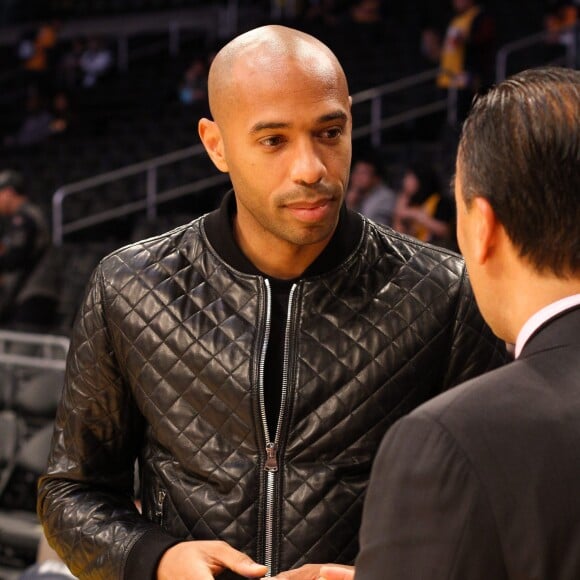 Thierry Henry à l'occasion du match entre les Lakers de Los Angeles et les Spurs de San Antonio au Staples Center de Los Angeles le 19 février 2016 © CPA