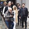 La chanteuse Kesha quitte la court de New York après la décision de juge dans son procès contre Sony, le 19 février 2016.