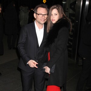 Christian Slater et sa femme Brittany Lopez à la Première du film "Nymphomaniac" au Musée d'Art Moderne de New York, le 13 mars 2014.