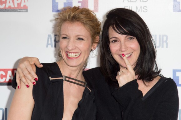 Alexandra Lamy et Zabou Breitman complices à l'avant-Première du film "Après moi, le Bonheur" au Cinéma Gaumont Marignan à Paris le 24 février 2016.