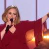 Adele apporte son soutien à Kesha en recevant le prix de l'artiste britannique féminine aux Brit Awards - à Londres, le 24 février 2016.