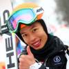 Vanessa-Mae, aka Vanessa Vanakorn au JO de Sotchi au Rosa Khutor Alpine Center de Krasnaya Polyana, le 18 février 2014