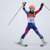 Vanessa-Mae, aka Vanessa Vanakorn au JO de Sotchi au Rosa Khutor Alpine Center de Krasnaya Polyana, le 18 février 2014