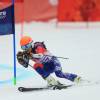 Vanessa-Mae, aka Vanessa Vanakorn au JO de Sotchi au Rosa Khutor Alpine Center de Krasnaya Polyana, le 18 février 2014