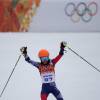 Vanessa-Mae, aka Vanessa Vanakorn au JO de Sotchi au Rosa Khutor Alpine Center de Krasnaya Polyana, le 18 février 2014