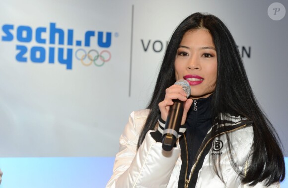 Vanessa-Mae lors des JO de Sotchi le 8 février 2014