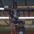 Ciara et son fils Future Zahir visitent le stade des Dodgers de Los Angeles - Photo publiée le 24 février