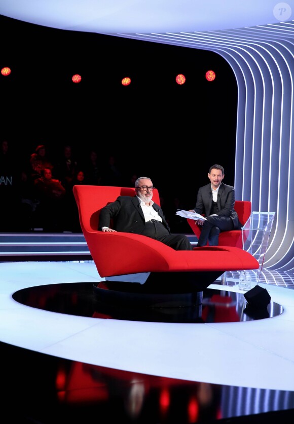 Exclusif - Dominique Farrugia est l'invité du Divan de Marc-Olivier Fogiel, dans l'émission enregistrée le 29 janvier 2016 pour une diffusion le mardi 1er mars 2016 sur France 3 à 23h10. © Dominique Jacovides