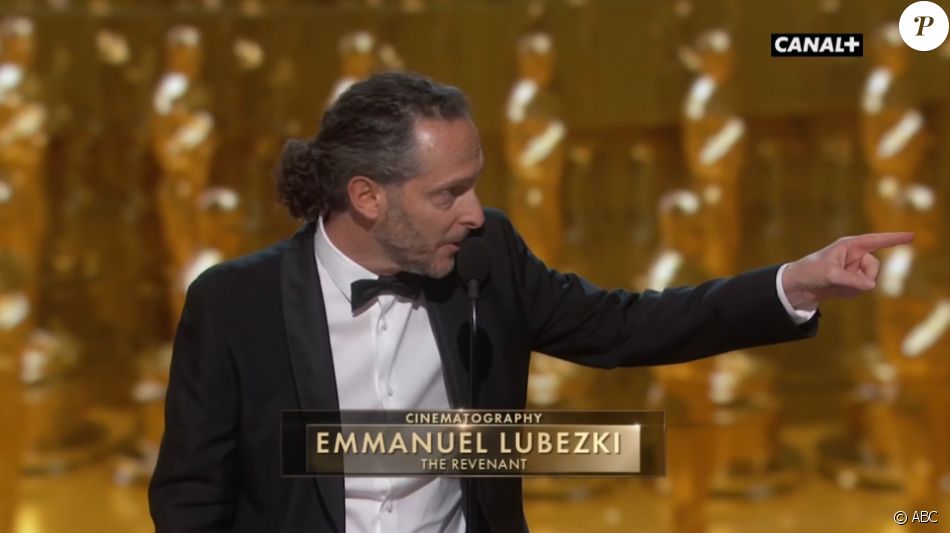 Emmanuel Lubezki, Oscar de la meilleure photographie pour The Revenant. Son 3e Oscar consécutif