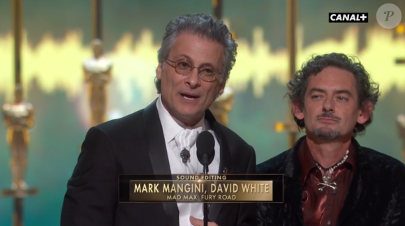 Mark Mangini et David White, Oscar du meilleur montage sonore pour Mad Max : Fury Road