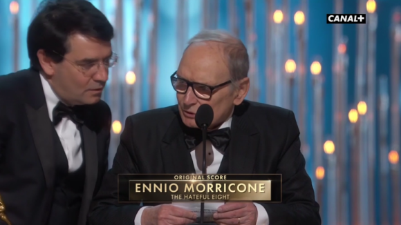 Ennio Morricone, Oscar de la meilleure musique pour Les Huit Salopards.
